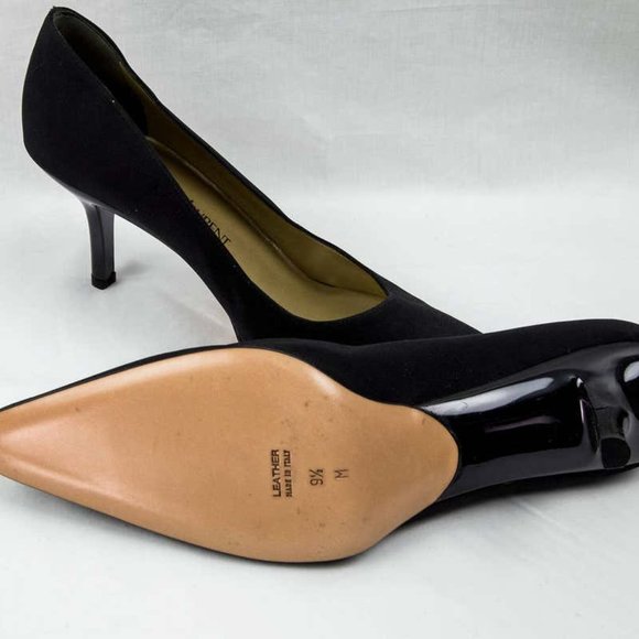 Yves Saint Laurent Shoes Black Shantung Silk Pumps - Picture 2 of 3